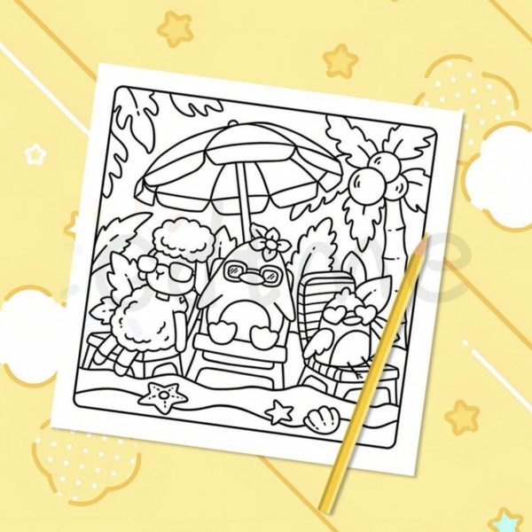 Libro para Colorear Cozy – Cozy Island