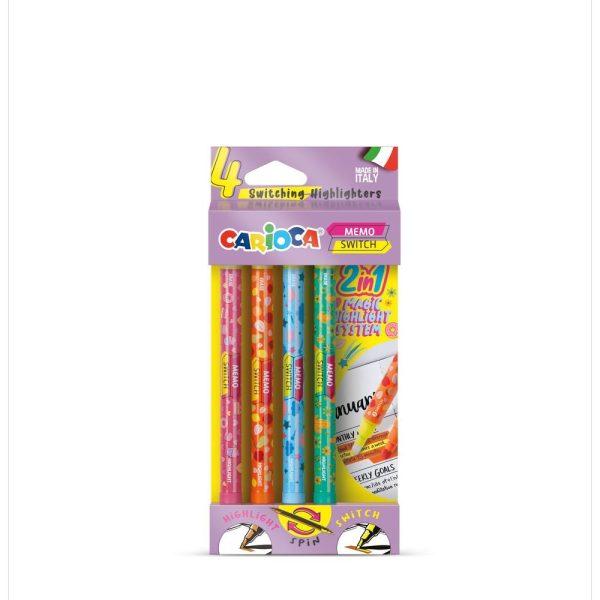Pack 4 Marcadores Doble Punta Carioca Cambia de Color