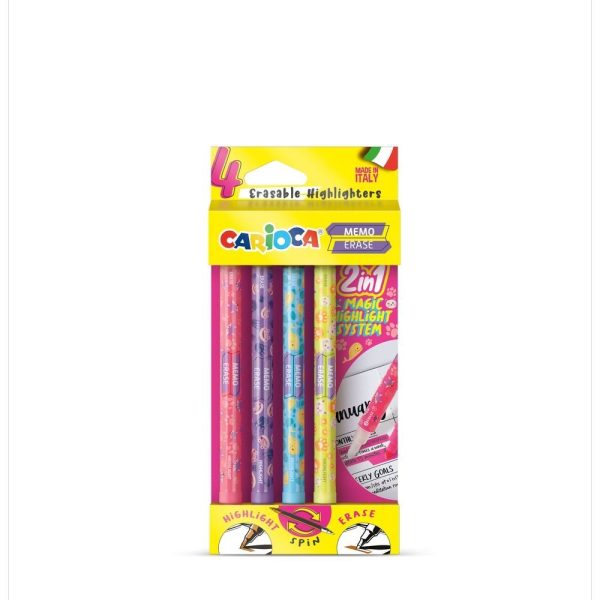 Pack 4 Marcadores Borrables Carioca