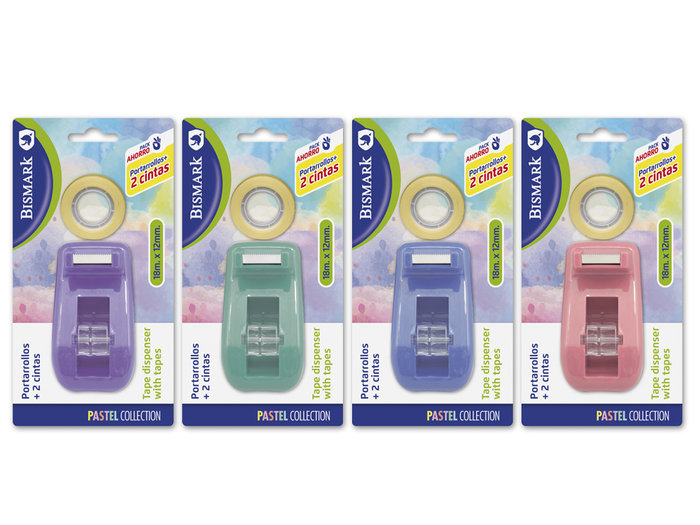 Portarollos + 2 Cintas Colores Pastel