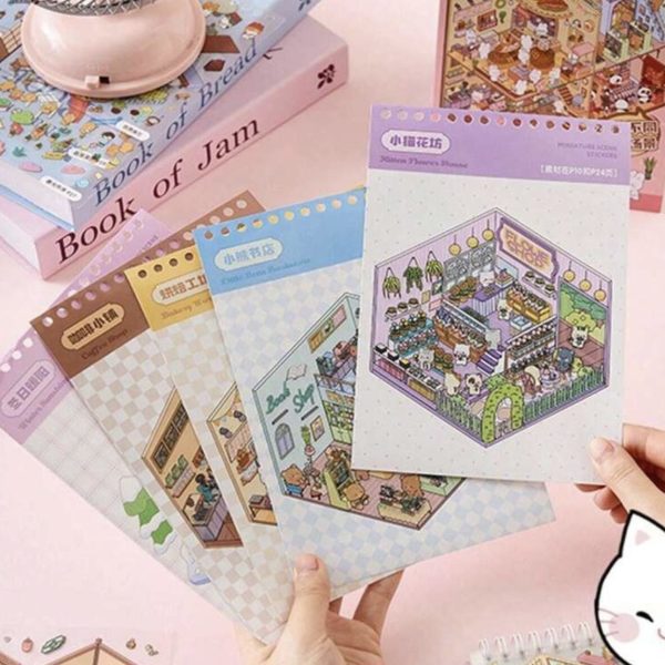 Pegatinas Cozy – Crea tus Propios Escenarios en Miniatura Kawaii Shops